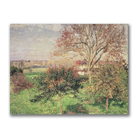 Camille Pissaro 'Autumn Morning At Eragny' Canvas Art,18x24